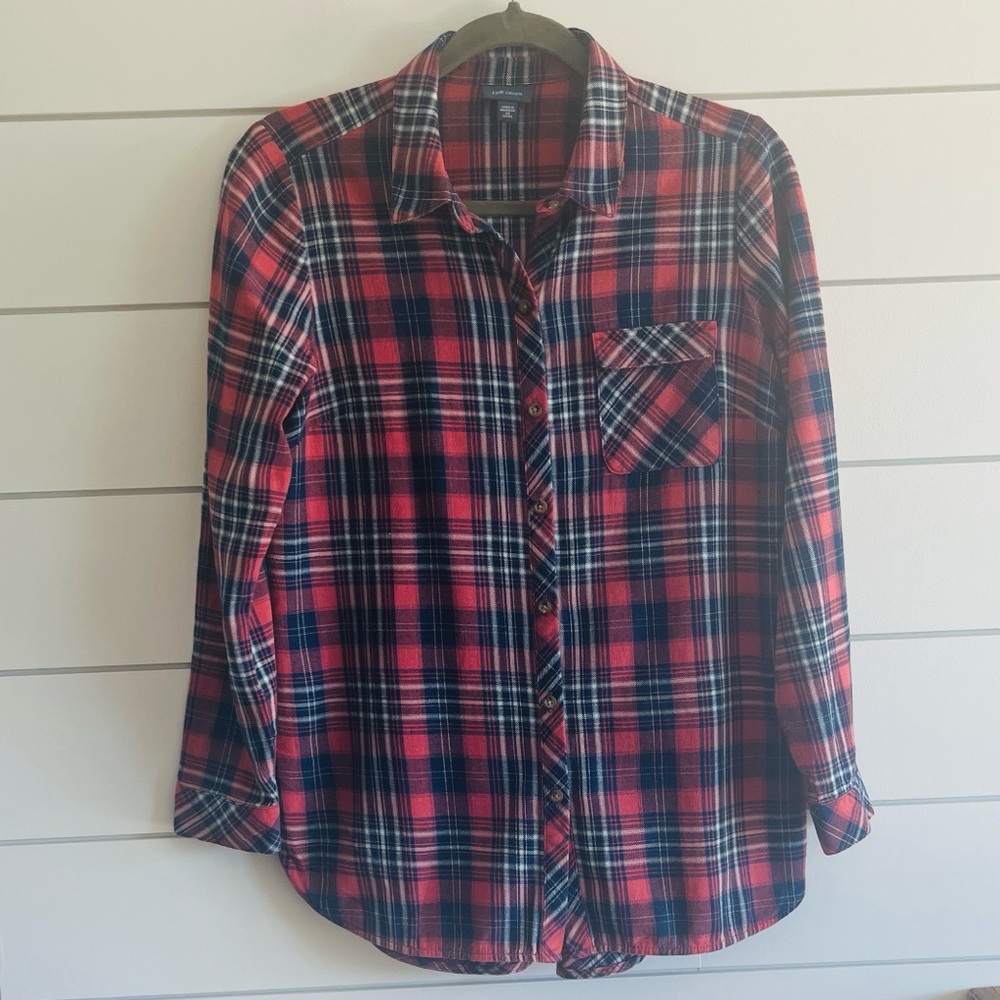 J. Jill Plaid Button-Up Shirt